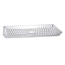 Imagem de TRAVESSA RETANGULAR DECORATIVA TATTILE EM CRISTAL ECOLÓGICO 3X34X18CM - L'HERMITAGE - Full Fit Industria Importacao E Comercio Ltda.