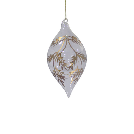 Imagem PINGENTE DECORATIVO DE VIDRO TRANSPARENTE PARA ÁRVORE DE NATAL 14CM - GRILLO