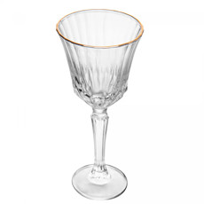 Imagem de TAÇA DE VINHO BELLE JOUR BORDA DOURADA 280ML CRISTAL ECOLÓGICO 20X9X9CM - WOLFF - Rojemac Impotacao E Exportacao Ltda