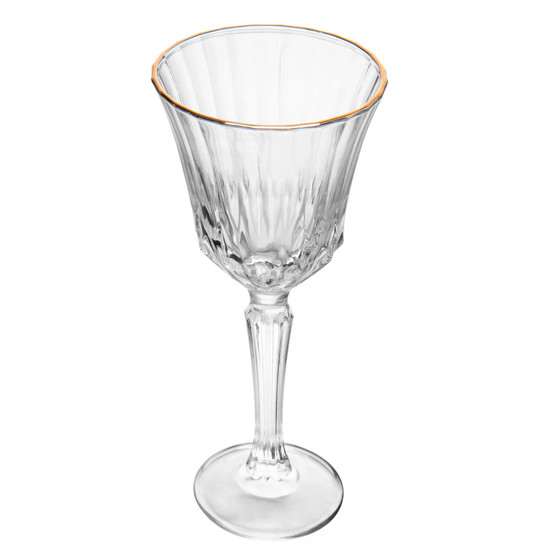 Imagem TAÇA DE VINHO BELLE JOUR BORDA DOURADA 280ML CRISTAL ECOLÓGICO 20X9X9CM - WOLFF