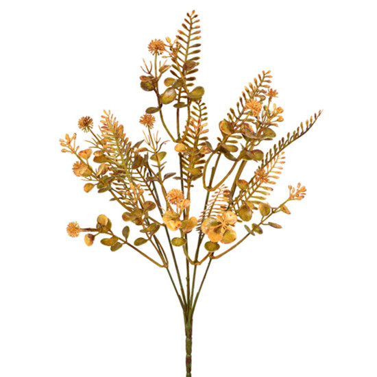 Imagem HASTE DE FOLHAS AMARELAS OUTONADAS DE PLÁSTICO 30X15CM - GRILLO