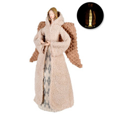 Imagem de ANJO NATALINO EM TECIDO E RESINA COM LUZ 39X15X9CM - GRILLO - Grillo Ltda