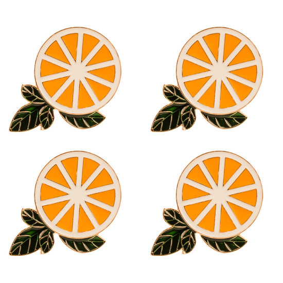 Imagem ANEL PARA GUARDANAPO LIMÃO EM METAL DOURADO 4 UNIDADES - TUUT