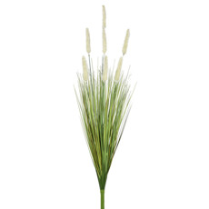 Imagem de BUQUÊ LONGO DE CATTAIL CREME DE PLÁSTICO MOLDÁVEL E FLOR FLOCADA 90X40CM - GRILLO - Grillo Ltda