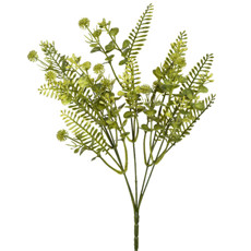 Imagem de HASTE DE FOLHAS VERDES OUTONADAS DE PLÁSTICO 30X15CM - GRILLO - Grillo Ltda