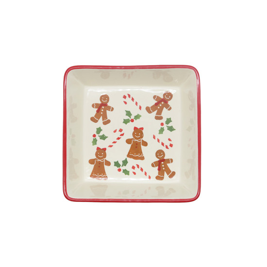 Imagem TRAVESSA GINGER QUADRADA EM CERÂMICA 7,5X22X22CM - TOKDACASA