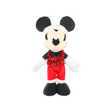 Imagem de MICKEY NATALINO COM GORRO VERMELHO E COLETE DE LANTEJOULAS VERMELHAS - CROMUS - Cromus Embalagens Ind E Com Ltda