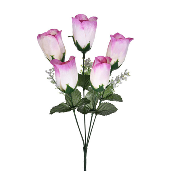 Imagem BUQUÊ DE BOTÕES DE ROSAS LAVANDA DE PLÁSTICO 36X17CM - GRILLO