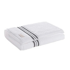 Imagem de TOALHA BANHÃO 100% ALGODÃO BARBERINE BRANCO/NERO 86X160CM - TRUSSARDI - Karsten S.A 