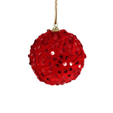 Imagem de CONJUNTO 3 BOLAS NATALINAS VERMELHAS DE PLÁSTICO 8CM - GRILLO - Grillo Ltda