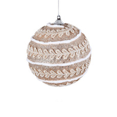 Imagem de CONJUNTO 3 BOLAS NATALINAS CHAMPAGNE E BRANCAS DE PLÁSTICO 10CM - GRILLO - Grillo Ltda