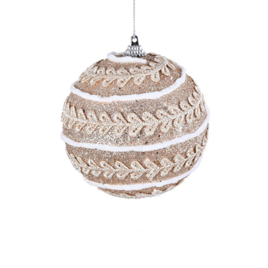 Imagem CONJUNTO 3 BOLAS NATALINAS CHAMPAGNE E BRANCAS DE PLÁSTICO 10CM - GRILLO