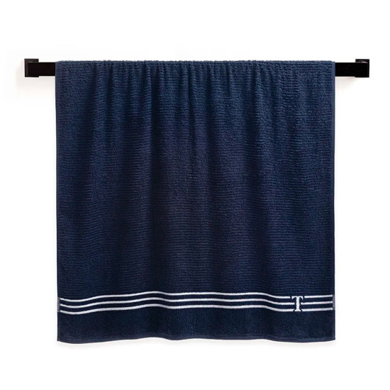 Imagem TOALHA DE PRAIA 100% ALGODÃO ISOLA MARINO / BRANCO 86X160CM - TRUSSARDI