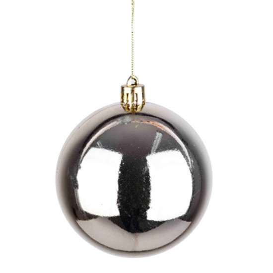 Imagem BOLA DE NATAL CHAMPAGNE METALIZADA DE PLÁSTICO DECORATIVA 10CM - GRILLO
