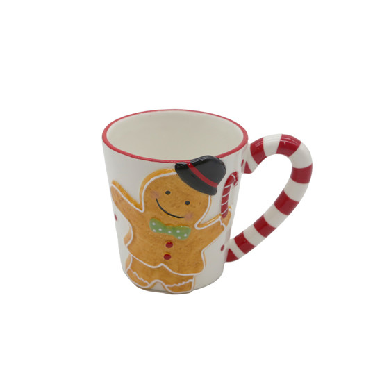 Imagem CANECA NATALINA GINGER 450ML EM CERÂMICA 11X15X10CM - TOKDACASA