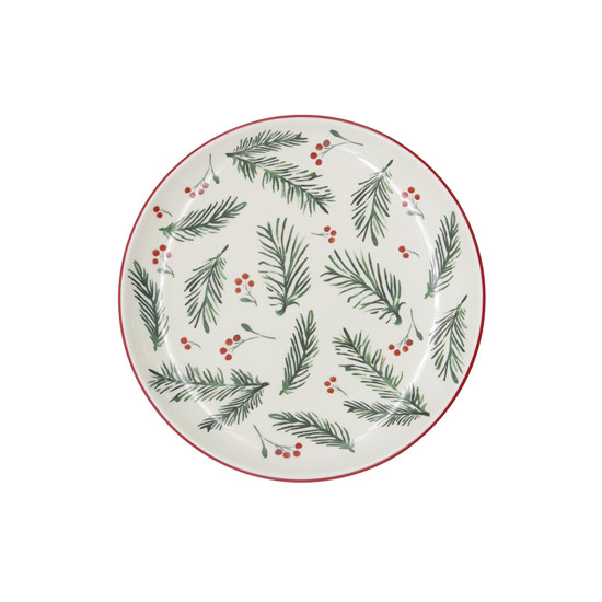Imagem PRATO PARA SOBREMESA NATALINO EM CERAÂMICA 21CM - TOKDACASA