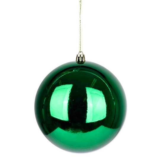 Imagem BOLA NATALINA VERDE METALIZADA DE PLÁSTICO 12CM - GRILLO