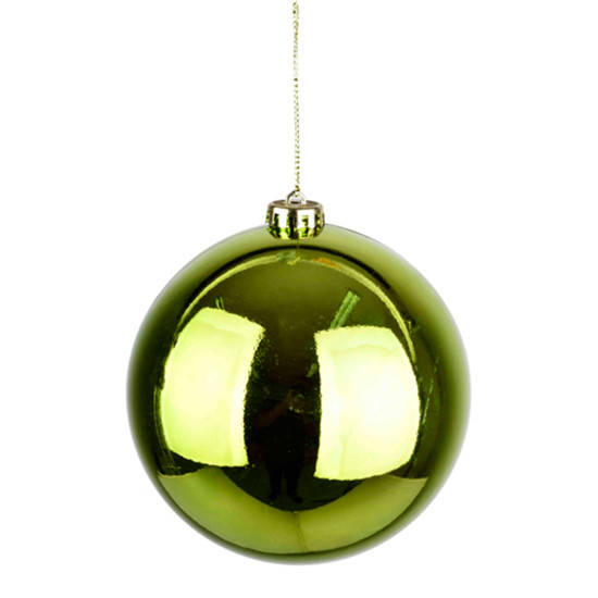 Imagem BOLA NATALINA VERDE MENTA METALIZADA DE PLÁSTICO 20CM - GRILLO