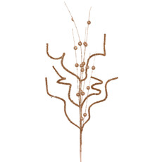 Imagem de HASTE DECORATIVA ESPIRAL CHAMPAGNE MOLDÁVEL DE PLÁSTICO COM GLITTER 72X7CM - GRILLO - Grillo Ltda