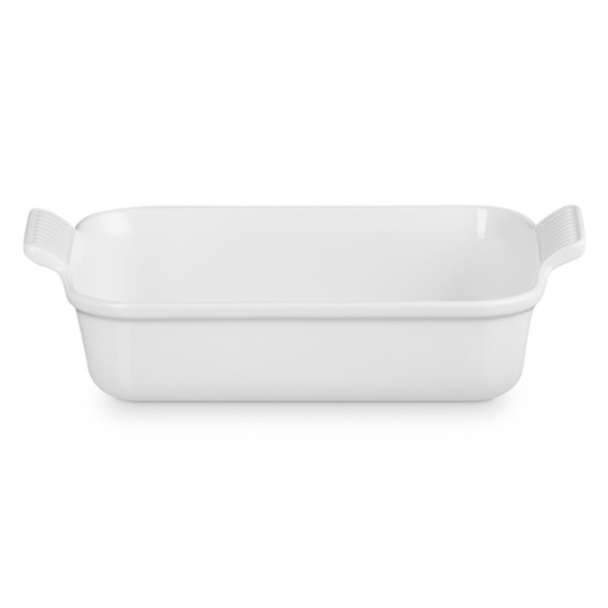 Imagem TRAVESSA RETANGULAR HERITAGE BRANCA DE CERÂMICA 9X33X20CM - LE CREUSET