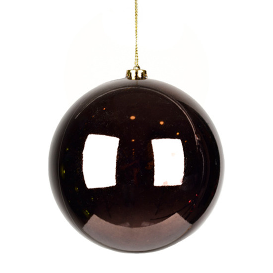 Imagem BOLA NATALINA OCRE METALIZADA DE PLÁSTICO 20CM - GRILLO