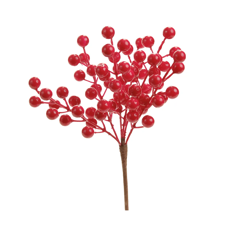 Imagem de HASTE DECORATIVA MOLDÁVEL DE BERRIES VERMELHAS 16,5X14X,5X11CM - CROMUS - Cromus Embalagens Ind E Com Ltda