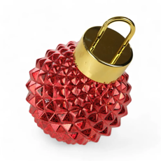 Imagem de BOLA NATALINA DECORATIVA DE VIDRO VERMELHA COM LED 24X17X17CM - CROMUS - Cromus Embalagens Ind E Com Ltda