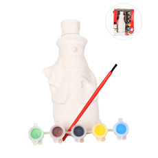 Imagem de BONECO DE NEVE NATALINO EM RESINA PARA PINTURA 15X6X5CM - GRILLO - Grillo Ltda