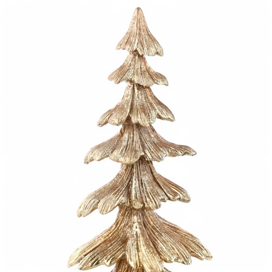 Imagem ÁRVORE DE NATAL DOURADA DE RESINA 44X18X11CM - CROMUS