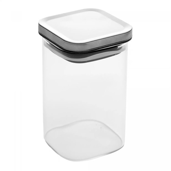 Imagem POTE HERMÉTICO COM TAMPA PRATA TUTTI 270ML DE VIDRO BOROSSILICATO 12X6CM - WOLFF