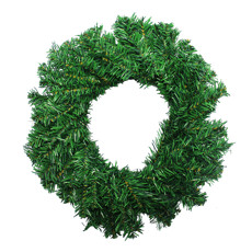 Imagem de GUIRLANDA DECORATIVA NATALINA VERDE EM PLÁSTICO E METAL 40X40CM - GRILLO - Grillo Ltda