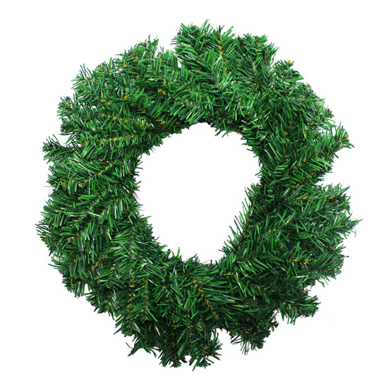 Imagem GUIRLANDA DECORATIVA NATALINA VERDE EM PLÁSTICO E METAL 40X40CM - GRILLO