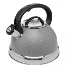 Imagem de CHALEIRA DE INDUÇÃO 3L GRANILITE CINZA DE ALUMÍNIO COM APITO 20X24X22CM - WOLFF - Rojemac Impotacao E Exportacao Ltda