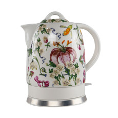 Imagem de CHALEIRA ELÉTRICA DE PORCELANA ELEGANCE 1,5L BRANCA FLORAL 220V - TUUT - Yangzi Brasil Corporation S A 