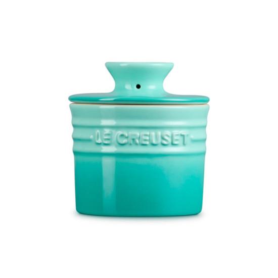 Imagem POTE PARA MANTEIGA 170ML AZUL MENTA DE CERÂMICA 11X10X10CM - LE CREUSET