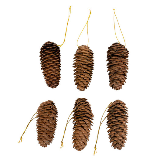 Imagem PINHAS NATALINAS DE PENDURAR 6 UNIDADES 7X4CM - TUUT