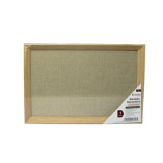 Imagem de BANDEJA DECORATIVA BEGE DE MADEIRA E POLIÉSTER 2,5X30X20CM - DCARTE - Dcarte Importacao E Exportacao Ltda