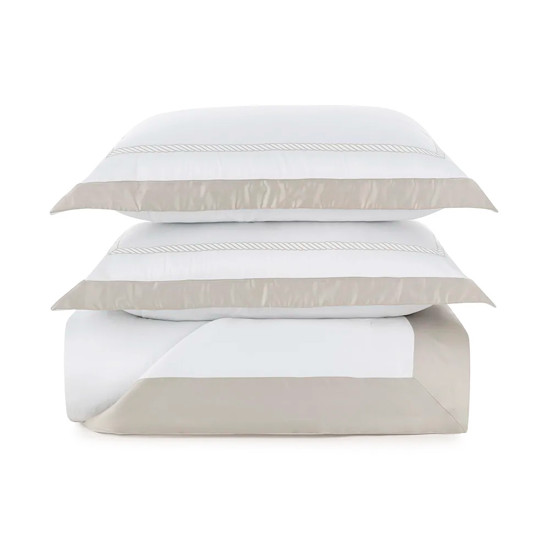 Imagem JOGO DE COLCHA 600 FIOS 100% ALGODÃO EGÍPCIO MONDELLO BRANCO - TRUSSARDI