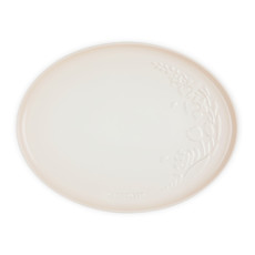 Imagem de BANDEJA OVAL DE SERVIR MERINGUE JARDIM DECERÂMICA 2X35X27CM - LE CREUSET - Le Creuset Do Brasil 