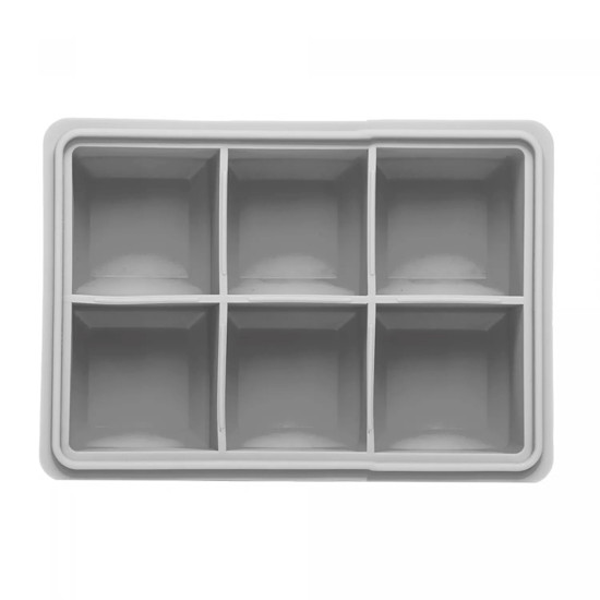 Imagem FORMA CINZA DE SILICONE PARA GELO 6 CUBOS 5,5X16,5X13CM - LYOR