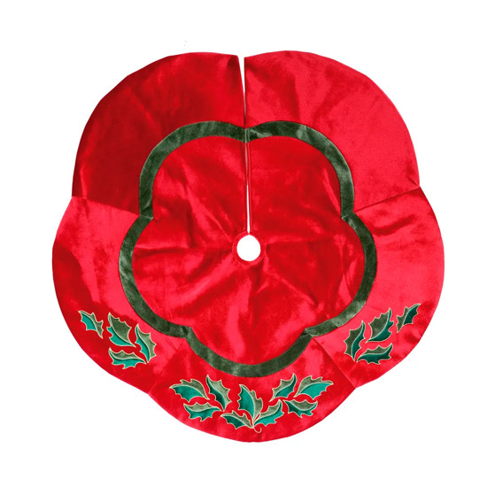 Imagem SAIA AVELUDADA PARA ÁRVORE DE NATAL EM POLIÉSTER 120CM - CROMUS