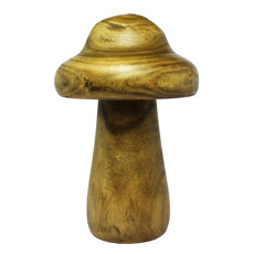 Imagem de COGUMELO DECORATIVO DE MADERIA 20X12X12CM - LUCATTI - Lucatti Artes E Decoracoes Ltda