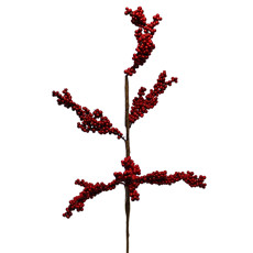 Imagem de HASTE DECORATIVA PERMANENTE DE BERRIES VERMELHAS 50X10 CM - GRILLO 58418 - Grillo Ltda