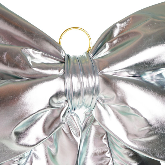 Imagem LAÇO PRONTO DECORATIVO PRATA METALIZADO 45X50CM - CROMUS