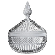 Imagem de POTICHE COM TAMPA DECORATIVO DE CRISTAL 16,7X12X12CM - L'HERMITAGE - Full Fit Industria Importacao E Comercio Ltda.
