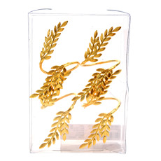 Imagem de CONJUNTO 4 ARGOLAS PARA GUARDANAPO DE METAL DOURADO 9,5X4,5CM - CROMUS - Cromus Embalagens Ind E Com Ltda