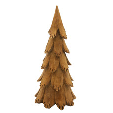 Imagem de ÁRVORE DE NATAL MARROM DE RESINA 30X13X13CM - TOKDACASA - Cromus Embalagens Ind E Com Ltda