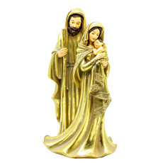 Imagem de SAGRADA FAMÍLIA DOURADA DECORATIVA DE POLIRESINA 33X17X15CM - TOKDACASA - Cromus Embalagens Ind E Com Ltda