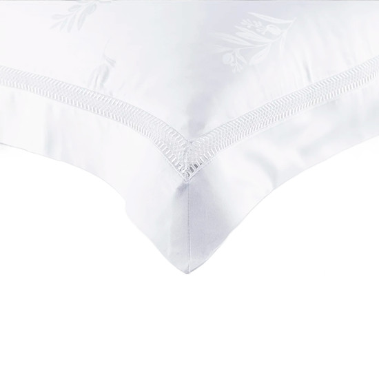 Imagem JOGO DE CAMA KING 300 FIOS DE ALGODÃO BAMBU OLIVINE BRANCO - TRUSSARDI