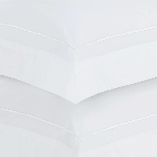 Imagem JOGO DE CAMA KING 200 FIOS DE SILICONE FIESOLE BRANCO - TRUSSARDI